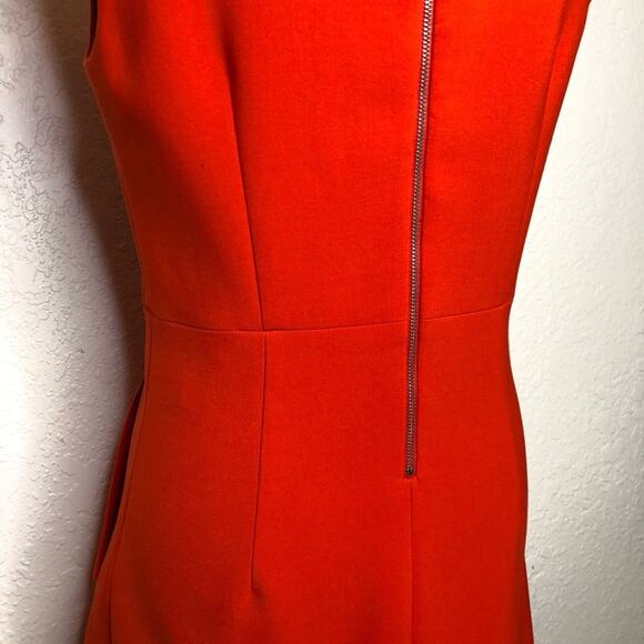 Diane von Furstenberg Carpreena orange red sleeveless sheath dress size 8 - Picture 14 of 16